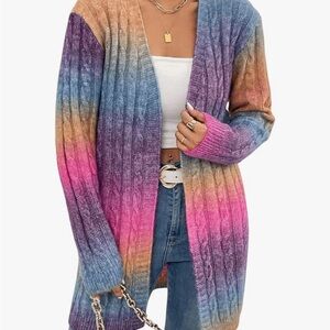 Vibrant Gradient Women's Cardigan